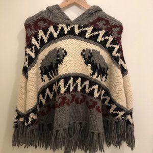 Wool Poncho | Rosebullet